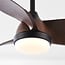 Compact ceiling fan Vietor with integrated LED - black and dark brown
