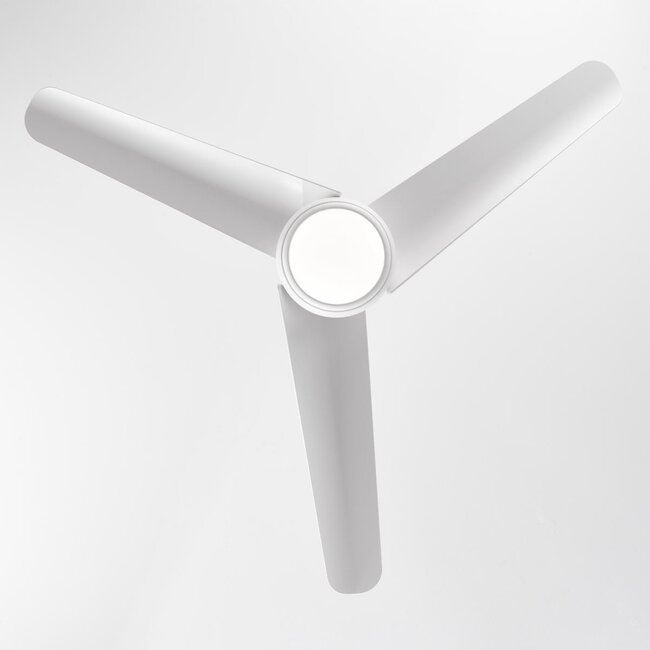 Ceiling fan, White, including LED and Remote control - Angin