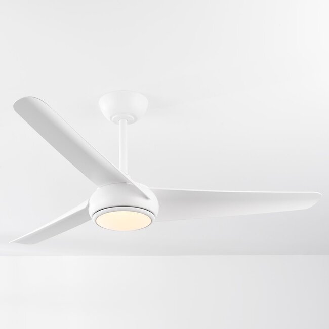 Ceiling fan, White, including LED and Remote control - Angin