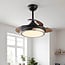 Ceiling fan Vento with integrated LED and remote control - black with brown