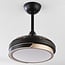 Ceiling fan Vento with integrated LED and remote control - black with brown