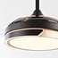 Ceiling fan Vento with integrated LED and remote control - black with brown