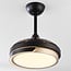 Ceiling fan Vento with integrated LED and remote control - black with brown