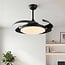 Ceiling fan Ventu with integrated LED and remote control - black