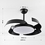 Black ceiling fan with integrated light source - Ventu