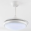 Ceiling fan, white, including LED and remote control - Haizea