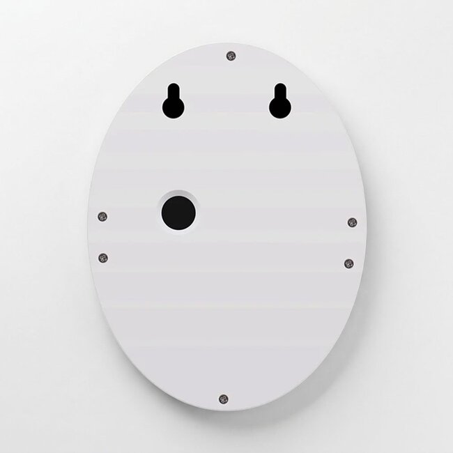 Round solar outdoor wall light Linus - white with sensor