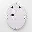 Round solar outdoor wall light Linus - white with sensor