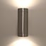 2-light outdoor wall light Alu up/down in brushed steel - 2 GU10 bulbs