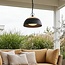 Outdoor pendant light Jovi with integrated LEDs - black