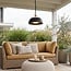 Outdoor pendant lamp Jovi with integrated LEDs - black