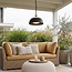 Outdoor pendant light Jovi with integrated LEDs - black