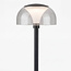 Black standing outdoor lamp with transparent shade - Joaz