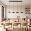 4-light pendant light Mavero - cement and wood