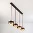 4-light pendant light Mavero - cement and wood