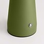 Rechargeable mushroom lamp Soma in green with touch dimmer and adjustable light