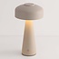 Rechargeable mushroom lamp Soma in taupe with touch dimmer and adjustable light