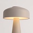 Rechargeable mushroom lamp Soma in taupe with touch dimmer and adjustable light