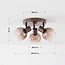 Terra 3-light ceiling light - brown ombre glass