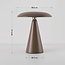 Rechargeable table lamp Ariso taupe with touch dimmer and adjustable light colour