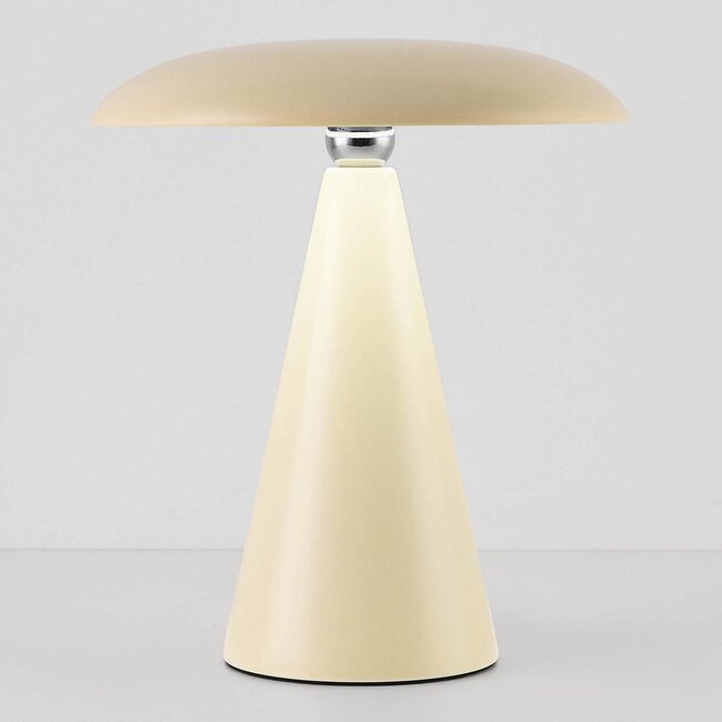 Rechargeable table lamp Ariso with dimmable light and adjustable colour temperature - cream