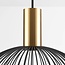 Pendant light Nobla in black and gold metal Ø40 cm