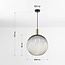Pendant light Nobla in black and gold metal Ø40 cm