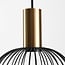 3-light pendant light Nobles - black with gold metal
