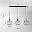 3-light pendant light Nobles - black with gold metal