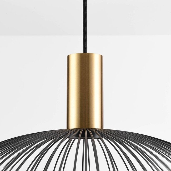 pendant light Noblin Ø60 cm - black with gold metal, 60 cm