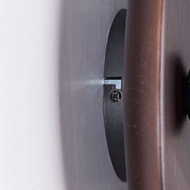 Ruva Wall Light in Dark Wood and Opal White Glass