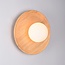 Ruva Wall Light in Light Wood and Opal White Glass