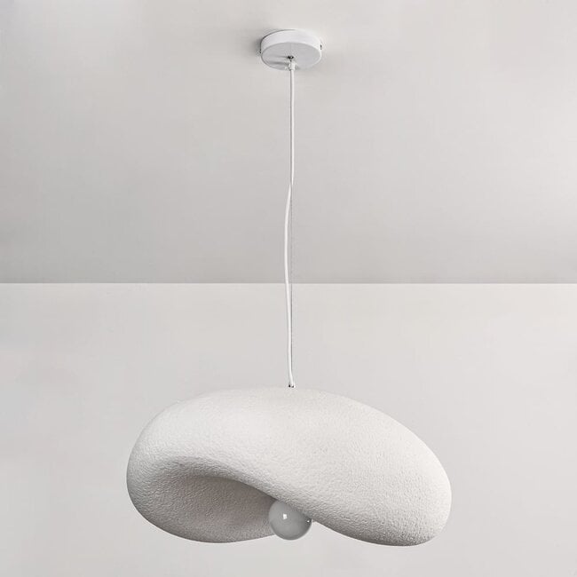 pendant light Kawa large - white stone effect
