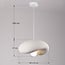 pendant light Kawa large - white stone effect