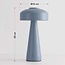 Rechargeable mushroom lamp Soma with touch dimmer and adjustable colour temperature - light blue