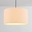 pendant light Aureo - beige linen shade with travertine effect