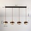 4-light pendant light Mavero - cement and wood