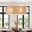 Pendant light Hirom beige with linen shade 2-light