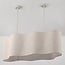 Pendant light Hirom beige with linen shade 2-light