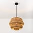 Rattan pendant light Amiro - layered shade