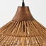 pendant light Suki - hand-woven rattan with wooden detail
