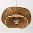 Rattan pendant light Arua with hand-woven double shade and golden detail Ø50 cm