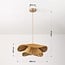 Rattan pendant light Arua Ø50 - hand-woven double shade with gold detail