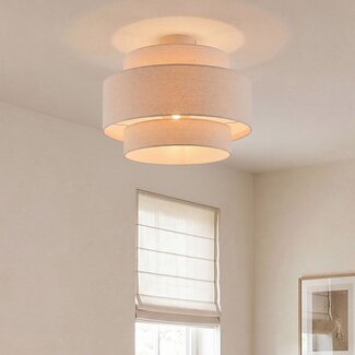 Corre Ceiling light with three layered linen shades