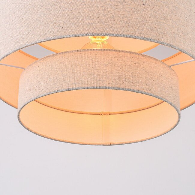 Corre Ceiling light with three layered linen shades
