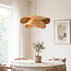 Rattan pendant light Arua Ø50 - hand-woven double shade with gold detail