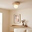 ceiling light Cenno - travertine look with opal white glass