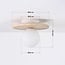 ceiling light Cenno - travertine look with opal white glass