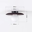 Ceiling light Ruvo in dark brown wood and opal white glass