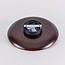 Ceiling light Ruvo in dark brown wood and opal white glass
